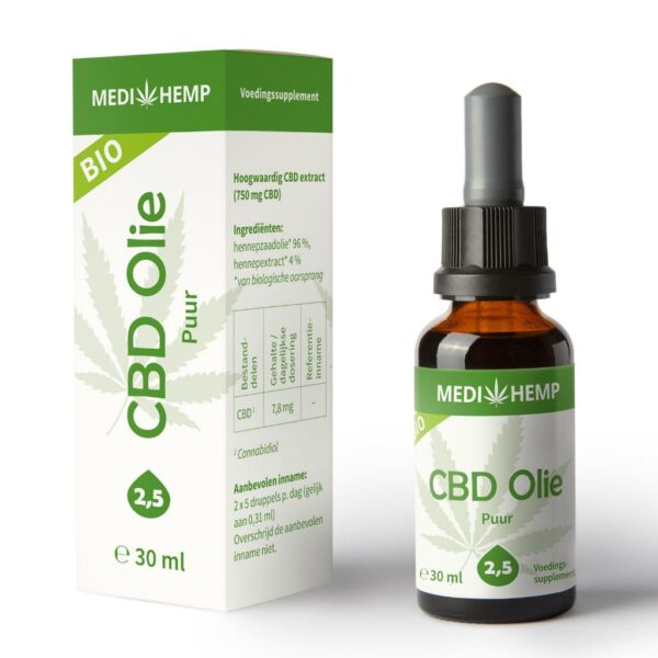 Medihemp - Olio di CBD Puro 2,5% (30ml) - immagine 2