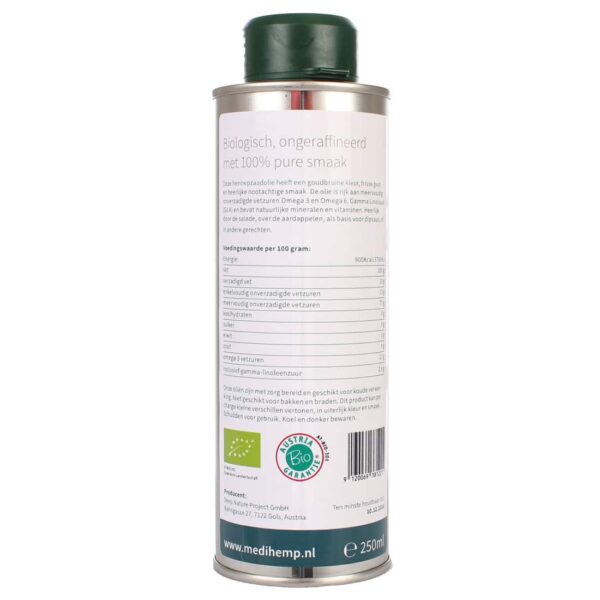 Medihemp - Olio di semi di canapa biologico da semi di canapa sgusciati (250ml) - immagine 2